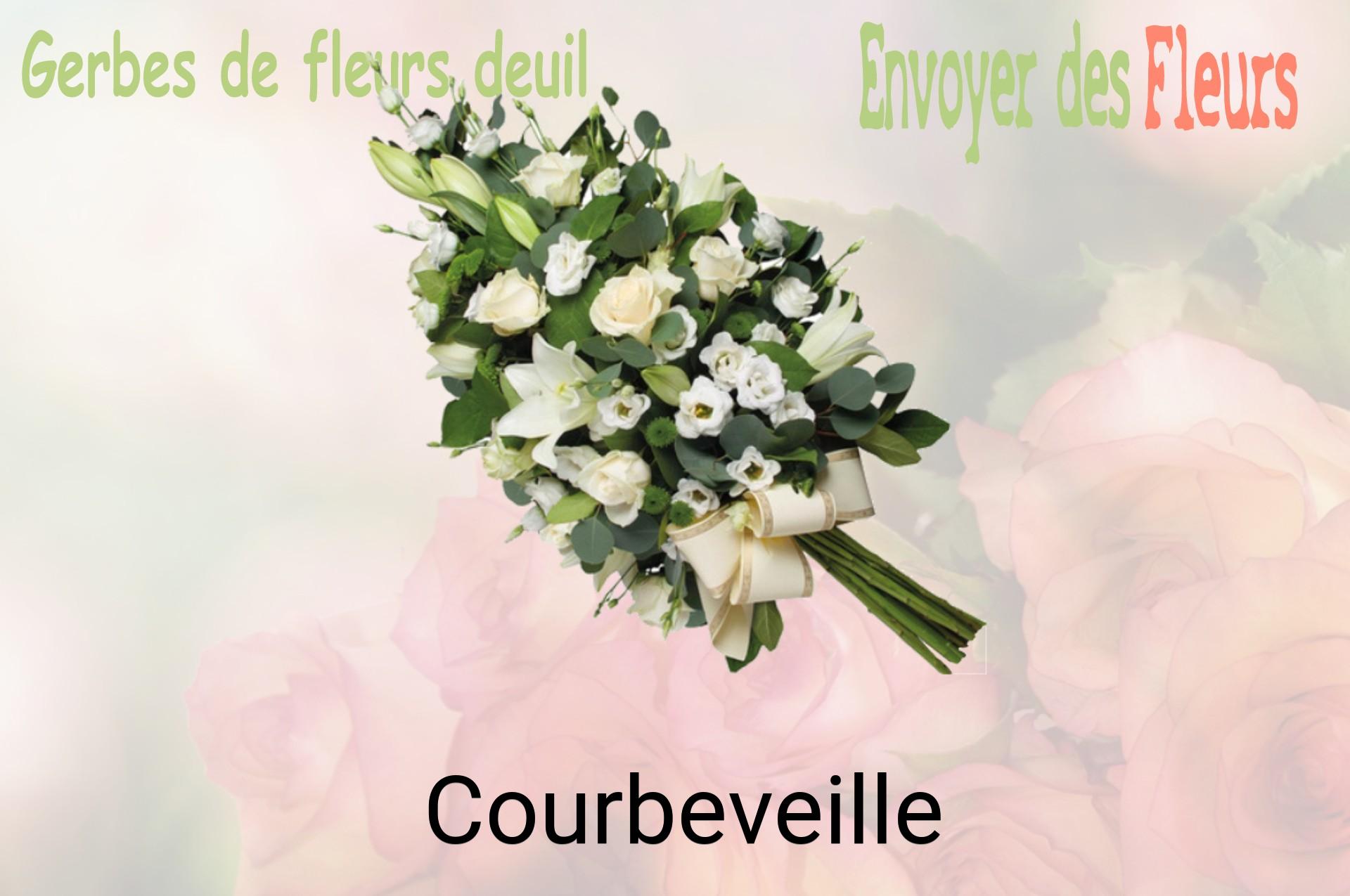 Gerbe de fleurs de deuil livrée à Courbeveille